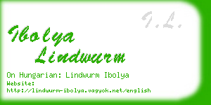 ibolya lindwurm business card